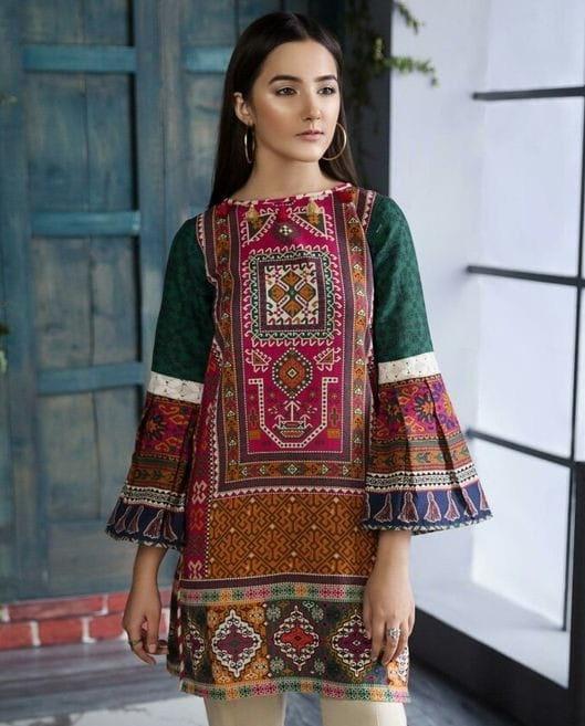 Unstitched Multicolor Printed Swiss Lawn Shirt for Women Summer Casual Wear