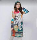 Unstitched Multicolor Printed Swiss Lawn Shirt for Women